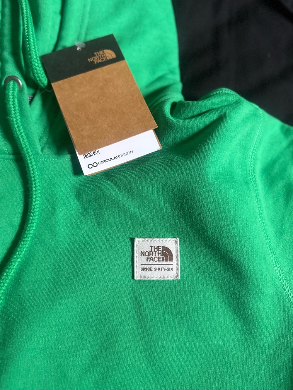 The North Face Emerald Green Pullover Hoodie with Patch